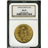 Image 1 : 1908 $20 No Motto MS65 NGC. An impressive type co