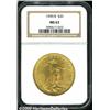Image 3 : 1909/8 $20 MS63 NGC. Satiny luster radiates throu