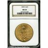 Image 1 : 1909-S $20 MS64 NGC. A lustrous and nicely struck