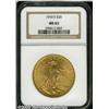 Image 1 : 1910-S $20 MS63 NGC. Lustrous and bright with a g