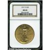 Image 3 : 1911-S $20 MS65 NGC. Highly lustrous orange-gold 