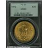 Image 1 : 1912 $20 MS63 PCGS. The lightly abraded surfaces 