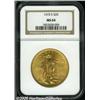 Image 1 : 1915-S $20 MS64 NGC. A good strike and vibrant lu