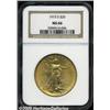Image 3 : 1915-S $20 MS66 NGC. Blazing yellow-gold luster t