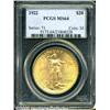 Image 1 : 1922 $20 MS64 PCGS. Lustrous surfaces reveal hone