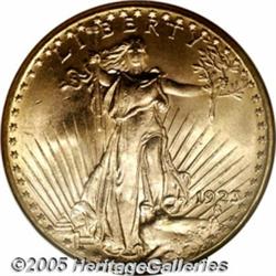 1923-D $20 MS66 NGC. Blazing luster, a crisp stri