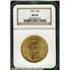 Image 1 : 1927 $20 MS64 NGC. Wisps of apricot color visits 