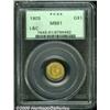 Image 1 : 1905 G$1 Lewis and Clark MS61 PCGS. A well struck