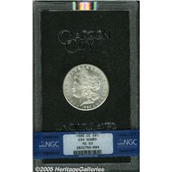 1885-CC $1 MS63 NGC. VAM-4. A Hot 50 Variety. A t