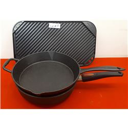 GRIDDLE AND CAST IRON PAN AND NONSTICK PAN