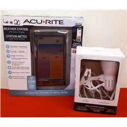 ACURITE WEATHER STATION WITH COLOUR DISPLAY AND CLIPLIGHT