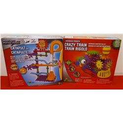 TECHNO GEARS CRAZY TRAIN AND MARBLE MANIA CATAPULT