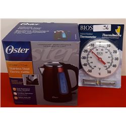 OSTER 1.7L ELECTRIC KETTLE & BIOS THERMOMETER