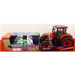 PJMASKS GEKKO MOBILE LIGHT UP RACER & ADVENTURE FORCE FARM TRACTOR