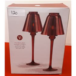 PRESIDENTS CHOICE HOODED GLASS TEALIGHT HOLDERS