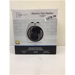 MAINSTAYSELECTRIC FAN HEATER 1500W