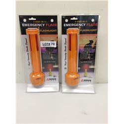 EMERGENCY FLARE FLASHLIGHTS X2