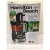 Image 1 : HAMILTON BEACH STACK + SNAP 10 CUP FOOD PROCESSOR
