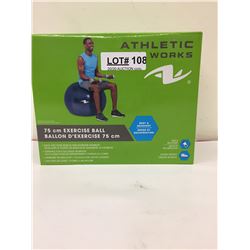 ATHLETIC WORKS 75CM EXERCISE BALL