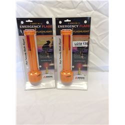 EMERGENCY FLARE FLASHLIGHTS X2 NEW