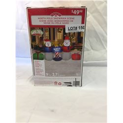 INFLATABLE NORTH POLE SNOWMAN SCENE