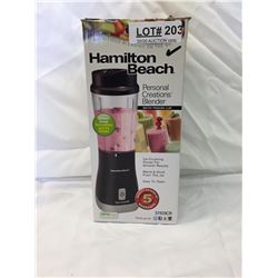HAMILTON BEACH PERSONAL CREATIONS BLENDER