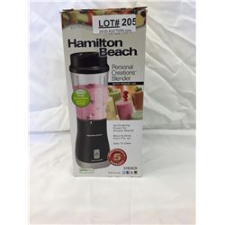 HAMILTON BEACH PERSONAL CREATIONS BLENDER
