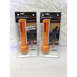 EMERGENCY FLARE FLASHLIGHTS X2 NEW