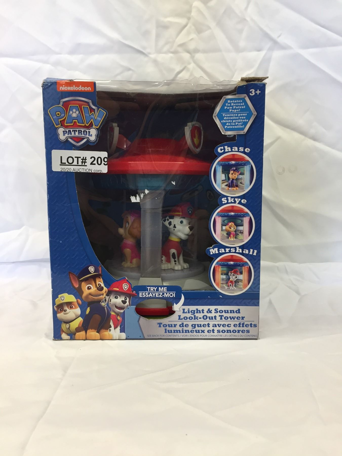 paw patrol light and sound lookout tower