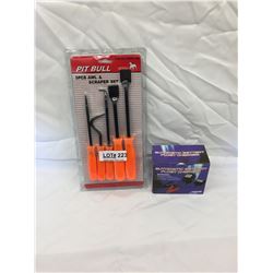 PIT BULL AWL AND SCRAPER SET NEW + AUTO BATT FLOAT CHARGER