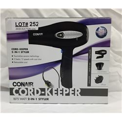 CONAIR 2-IN- 1 HAIR STYLER 1875WATT WITH CORD KEEPER