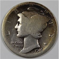 1916-D MERCURY DIME