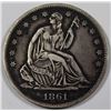 Image 1 : 1861-O SEATED HALF DOLLAR