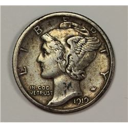 1919-D MERCURY DIME