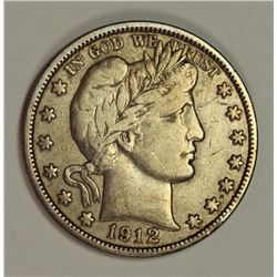 1912-S BARBER HALF DOLLAR