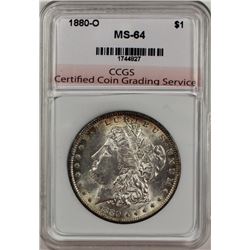 1880-O MORGAN SILVER DOLLAR CCGS