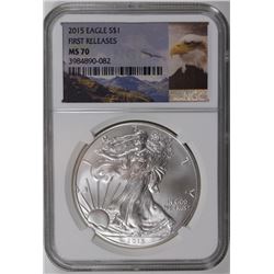 2015 AMERICAN SILVER EAGLE NGC MS 70