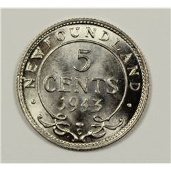 1943-C NEWFOUNDLAND NICKEL
