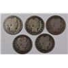 Image 1 : BARBER QUARTERS: 1895 VG, 1895-O, 1895-S AG/G