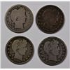 Image 1 : BARBER QUARTERS: 1897 GOOD, 1897-O GOOD, 1898 VG,