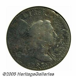 1793 1C Liberty Cap--Corroded, Tooled--ANACS. VG 