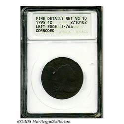 1795 1C Lettered Edge--Corroded--ANACS. Fine Deta