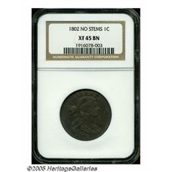 1802 1C No Stems XF45 NGC. S-231, R.1. A later di