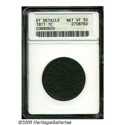 1811 1C --Corroded--ANACS. XF Details, Net VF30. 