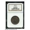 Image 1 : 1852 1C MS66 Brown NGC. N-12, R.1. A likely Condi