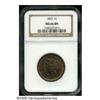 Image 1 : 1853 1C MS66 Brown NGC. N-25, R.1. The obverse of