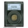 Image 1 : 1857 1C MS63 PCGS. A sharply struck reddish-brown