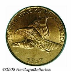 1857 Flying Eagle 1C Doubled Die Obverse MS64 PCG