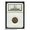Image 1 : 1859 1C MS64 NGC. An intricately struck and satin