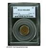 Image 1 : 1870 1C MS64 Red and Brown PCGS. Sharply struck t